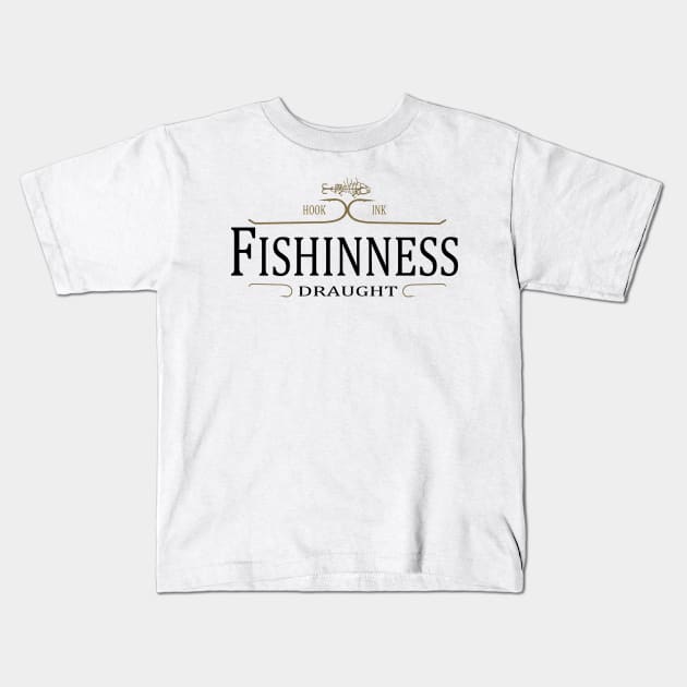 Fishinness Draught Kids T-Shirt by Hook Ink